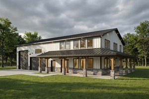 Barndominium Exterior - Front Elevation Plan #1084-19