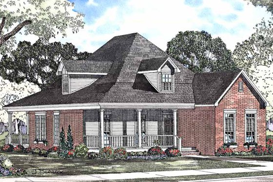 Exterior - Front Elevation 3 for Country House Plan #17-3226 - 3 bed, 2 bath