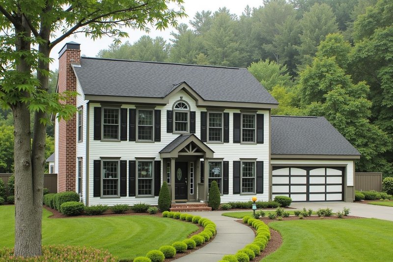 Architectural House Design - Exterior - Front Elevation 3 for Colonial House Plan #3-247 - 5 bed, 3 bath