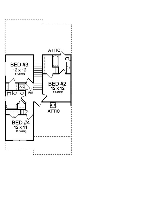 Cottage Floor Plan - Upper Floor Plan #513-2216