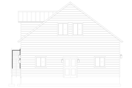 Exterior - Other Elevation 1 for Farmhouse House Plan #1060-340, 1 bath