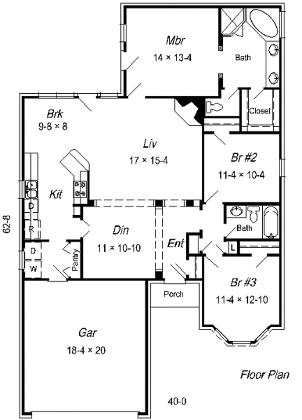 European Floor Plan - Main Floor Plan #329-190
