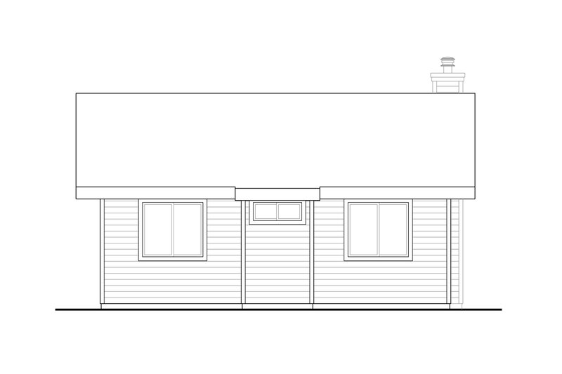 Dream House Plan - Exterior - Rear Elevation for Cottage House Plan #124-1273 - 2 bed, 1 bath