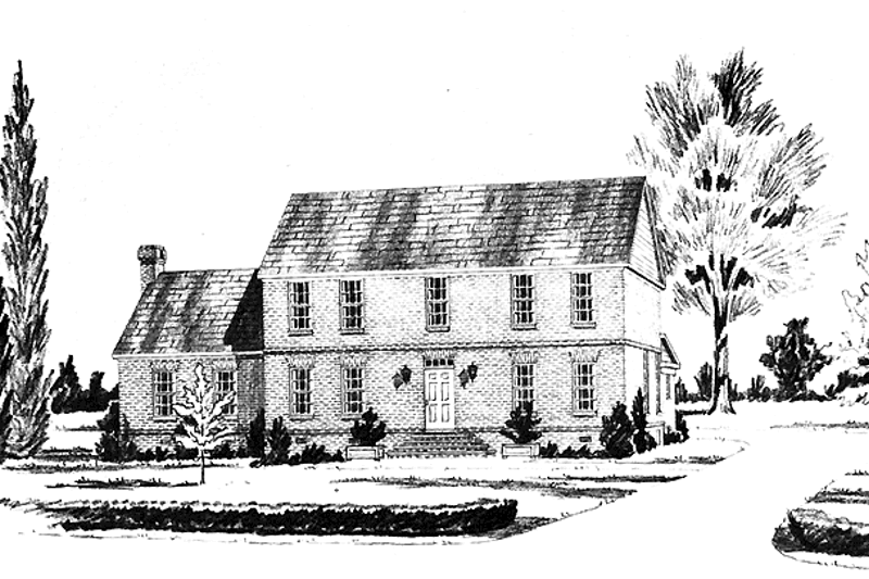Home Plan - Colonial Exterior - Front Elevation Plan #36-557