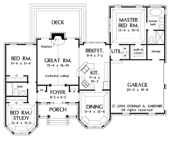 Architectural House Design - European Floor Plan - Main Floor Plan #929-580