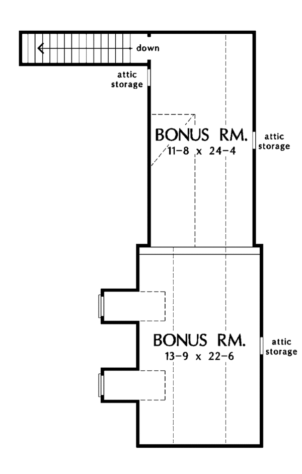 House Design - Traditional Floor Plan - Upper Floor Plan #929-788