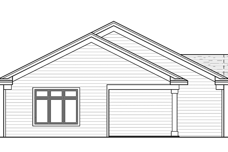 Architectural House Design - Exterior - Rear Elevation for European House Plan #51-606 - 2 bed, 2 bath
