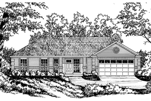 House Design - Country Exterior - Front Elevation Plan #40-507