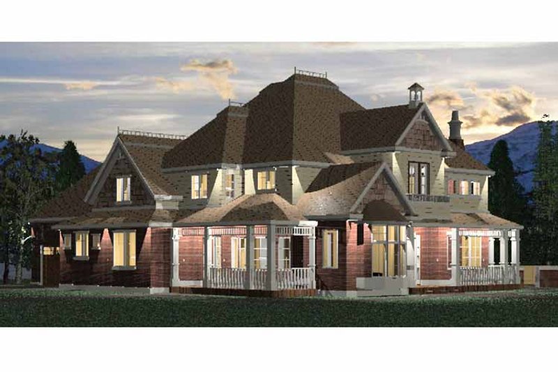 Home Plan - Exterior - Front Elevation 3 for Victorian House Plan #937-24 - 6 bed, 2.5 bath