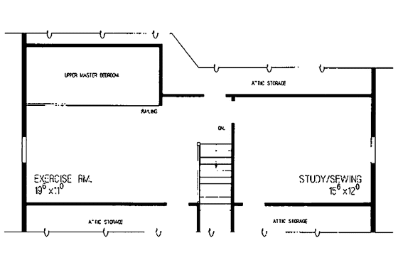 Floor Plan - Other Floor for Colonial House Plan #72-813 - 3 bed, 3 bath