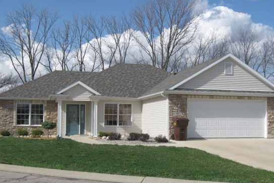 Exterior - Front Elevation 3 for Ranch House Plan #1064-9 - 3 bed, 2 bath
