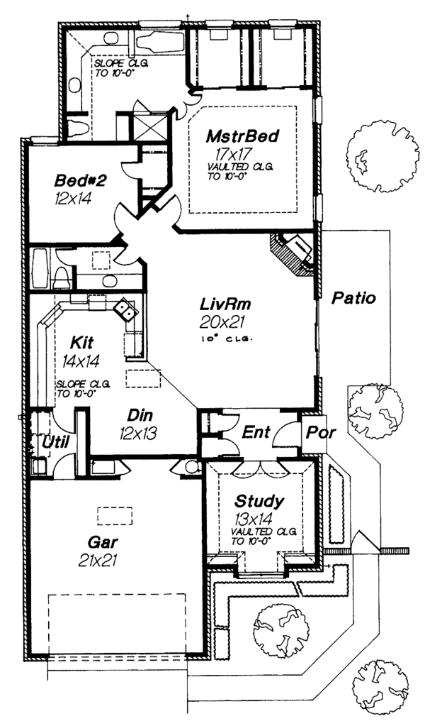 Dream House Plan - Ranch Floor Plan - Main Floor Plan #310-1088