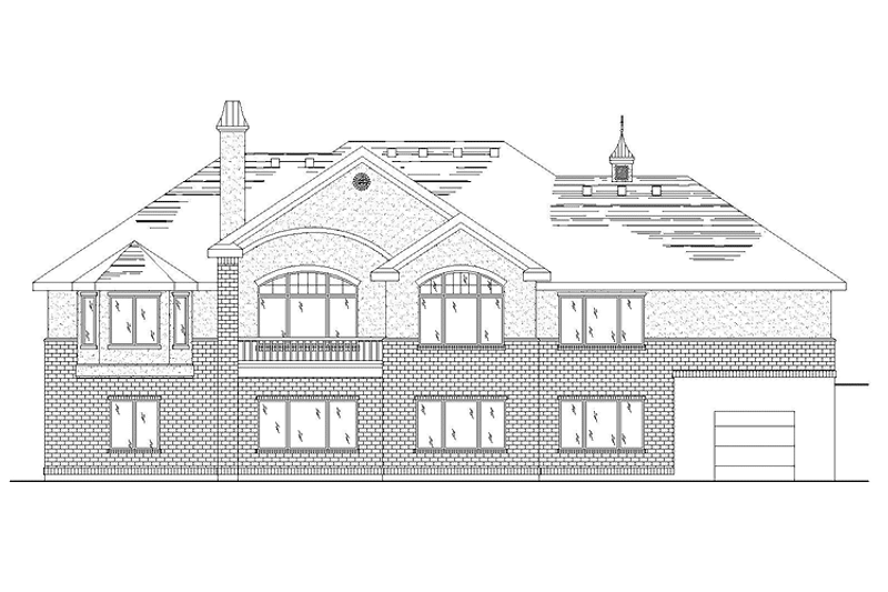 Home Plan - Exterior - Rear Elevation for European House Plan #945-124 - 2 bed, 2.5 bath