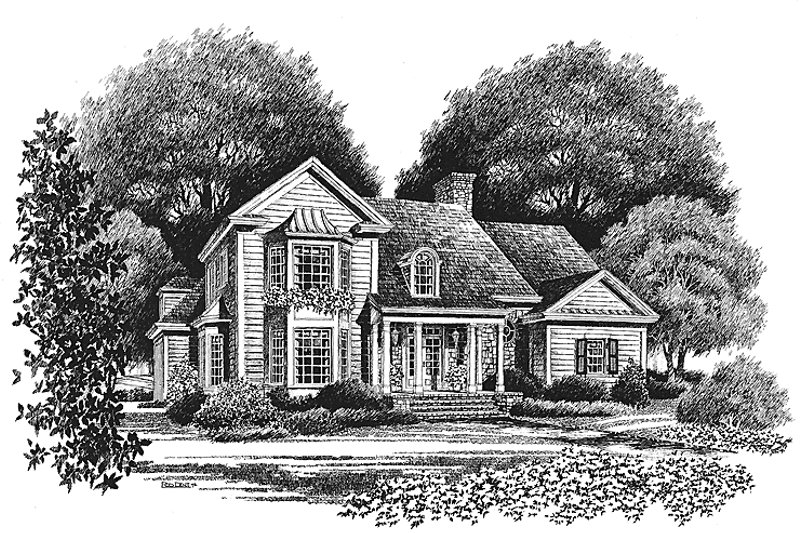 House Blueprint - Country Exterior - Front Elevation Plan #429-100