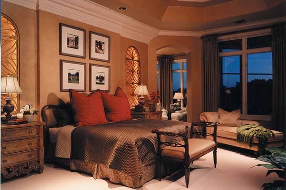 Interior - Master Bedroom for Mediterranean House Plan #930-256 - 3 bed, 3.5 bath