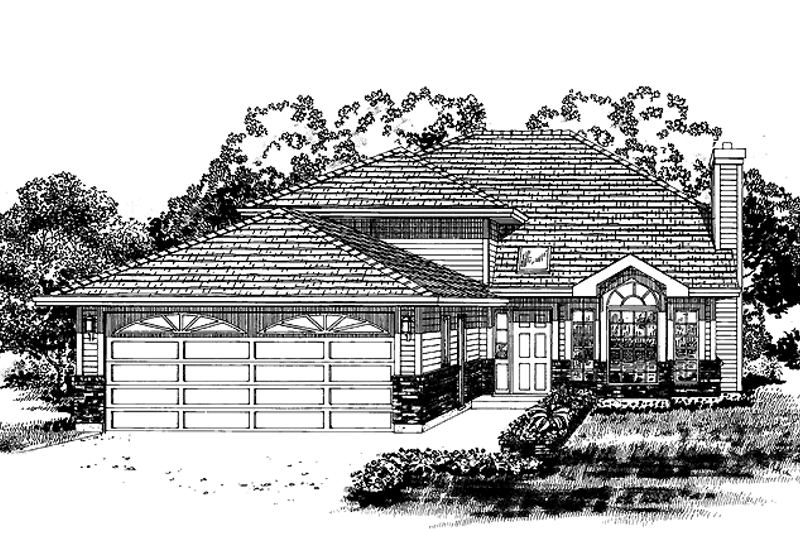 Home Plan - Prairie Exterior - Front Elevation Plan #47-781
