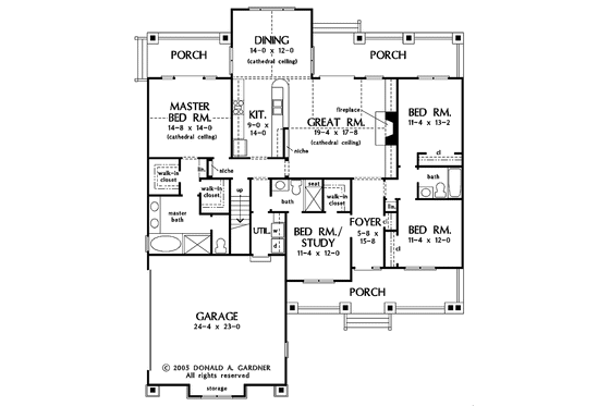 Floor Plan - Main Floor for Country House Plan #929-776 - 4 bed, 3 bath