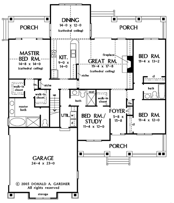 Home Plan - Country Floor Plan - Main Floor Plan #929-776
