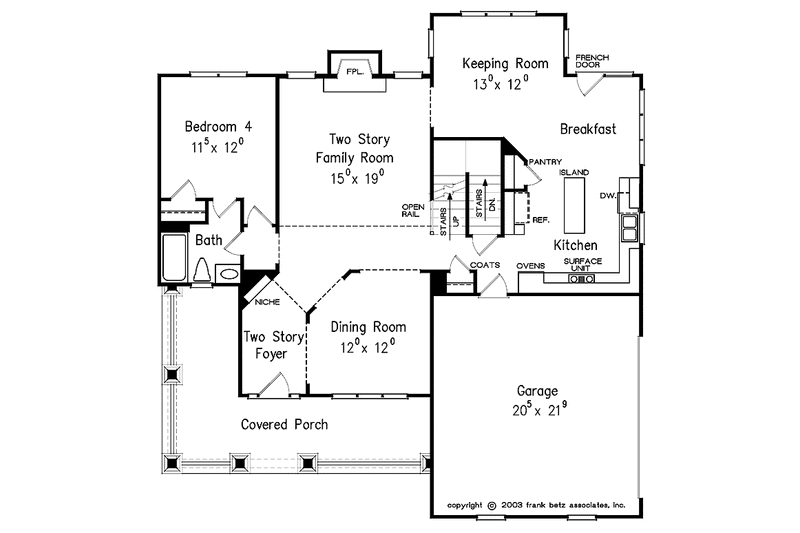 Dream House Plan - Floor Plan - Main Floor for Craftsman House Plan #927-902 - 4 bed, 3 bath