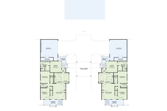 Floor Plan - Main Floor for Farmhouse House Plan #17-2208 - 3 bed, 2 bath