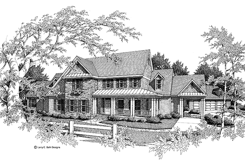 House Blueprint - Country Exterior - Front Elevation Plan #952-101