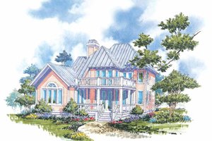 Exterior - Rear Elevation for Victorian House Plan #930-66 - 3 bed, 2.5 bath