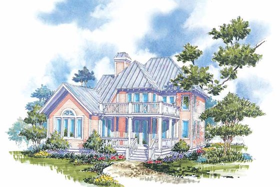 Exterior - Rear Elevation for Victorian House Plan #930-66 - 3 bed, 2.5 bath