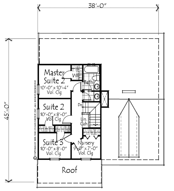House Design - Country Floor Plan - Upper Floor Plan #1007-15