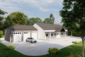 Exterior - Other Elevation 1 for Barndominium House Plan #1107-12 - 5 bed, 3.5 bath