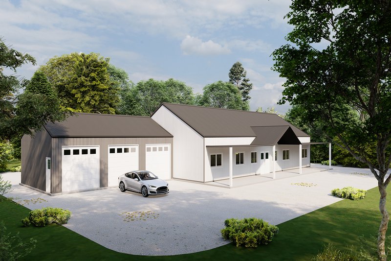 Home Plan - Exterior - Other Elevation 1 for Barndominium House Plan #1107-12 - 5 bed, 3.5 bath