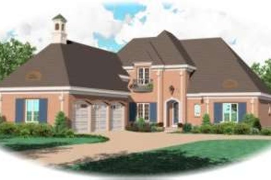 Exterior - Front Elevation for European House Plan #81-1320 - 4 bed, 3.5 bath