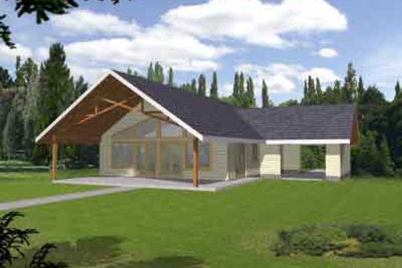 House Blueprint - Modern Exterior - Front Elevation Plan #117-452