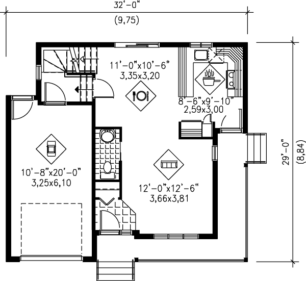 Traditional Floor Plan - Main Floor Plan #25-2031