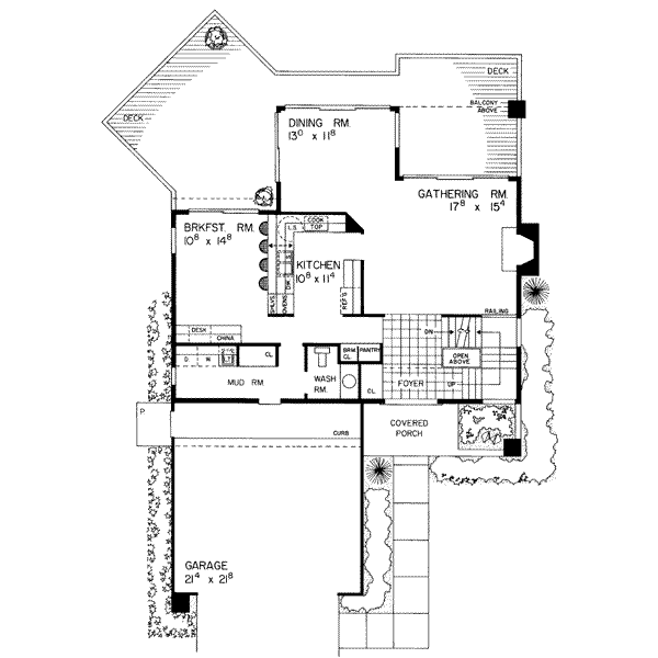 Dream House Plan - Contemporary Floor Plan - Main Floor Plan #72-180