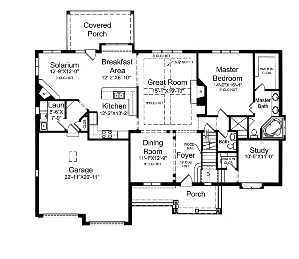 Home Plan - Traditional Floor Plan - Main Floor Plan #46-824