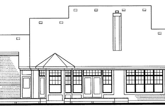 Exterior - Rear Elevation for Craftsman House Plan #120-198 - 3 bed, 2.5 bath
