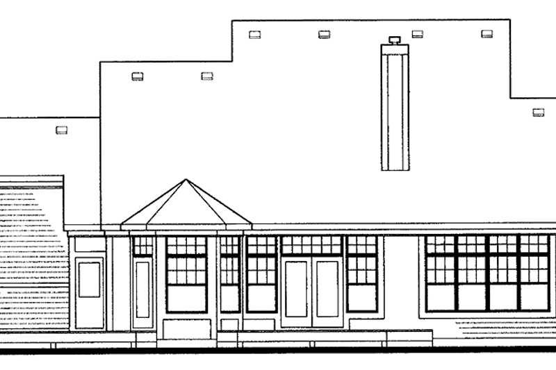 Home Plan - Exterior - Rear Elevation for Craftsman House Plan #120-198 - 3 bed, 2.5 bath