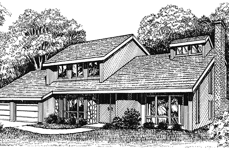 Home Plan - Exterior - Front Elevation 3 for Contemporary House Plan #314-259 - 3 bed, 2.5 bath