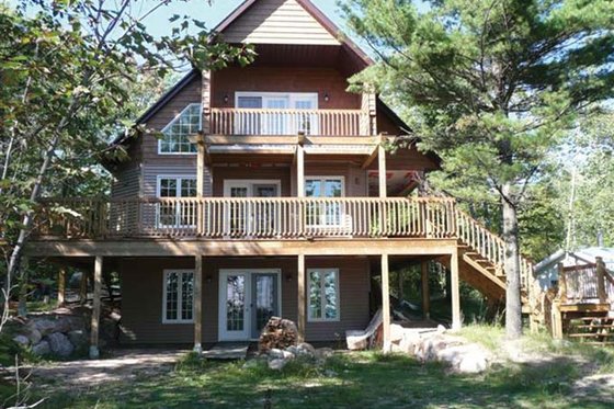 Exterior - Rear Elevation 3 for Cabin House Plan #118-167 - 3 bed, 2 bath