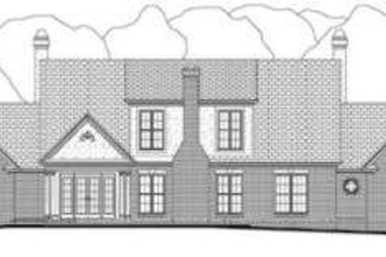Exterior - Rear Elevation for Southern House Plan #406-106 - 5 bed, 4.5 bath