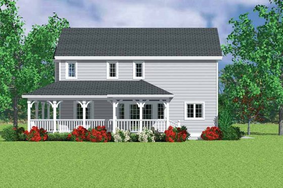 Exterior - Other Elevation 3 for Country House Plan #72-1116 - 3 bed, 2.5 bath