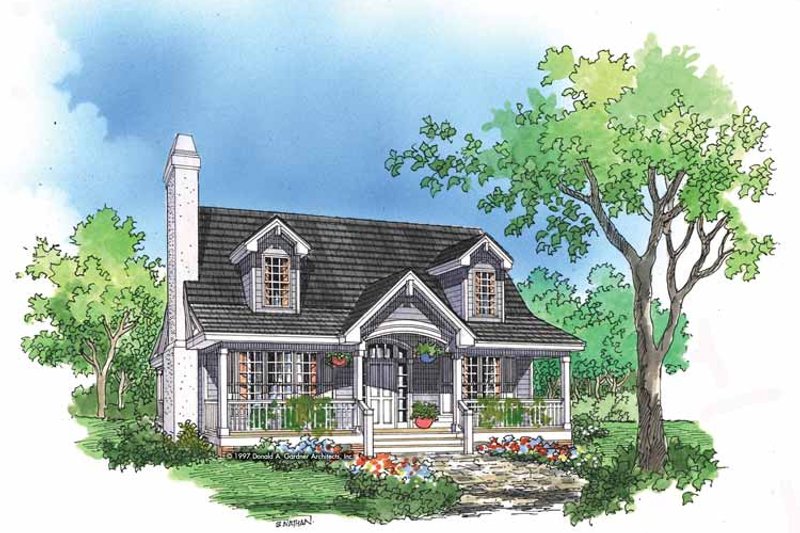 Architectural House Design - Country Exterior - Front Elevation Plan #929-396