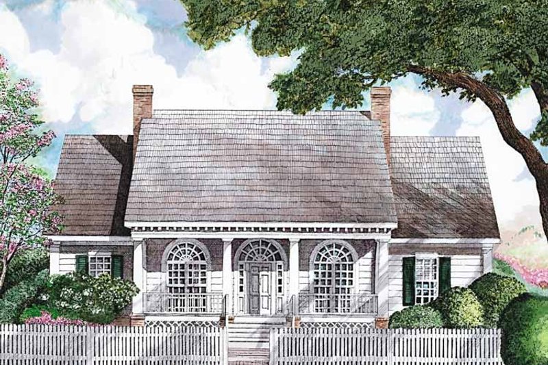 Home Plan - Exterior - Front Elevation 3 for Classical House Plan #952-286 - 4 bed, 2 bath