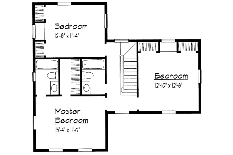 Dream House Plan - Floor Plan - Upper Floor for Victorian House Plan #1051-2 - 3 bed, 2.5 bath