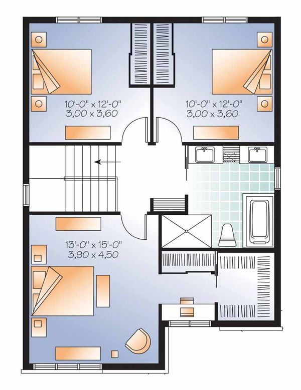 Dream House Plan - Contemporary Floor Plan - Upper Floor Plan #23-2553