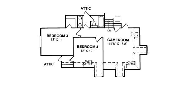 Home Plan - Traditional Floor Plan - Upper Floor Plan #20-324