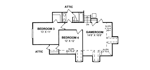 House Plan Design - Traditional Floor Plan - Upper Floor Plan #20-324