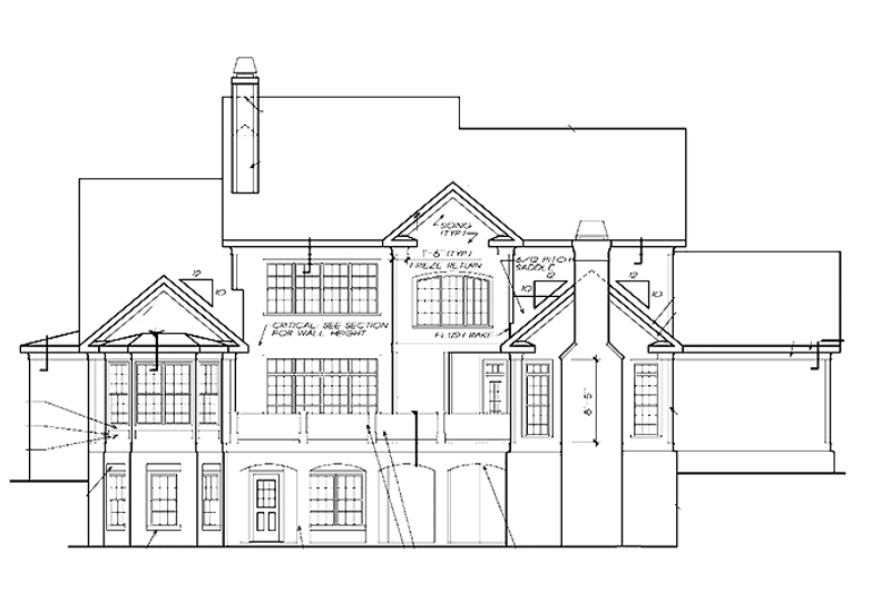 Home Plan - Exterior - Rear Elevation for Traditional House Plan #927-346 - 4 bed, 4.5 bath