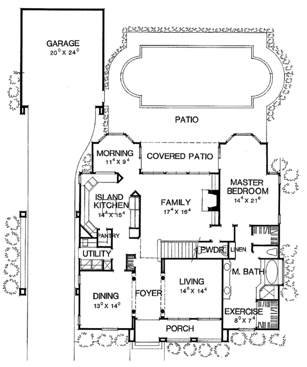 Home Plan - Mediterranean Floor Plan - Main Floor Plan #472-199