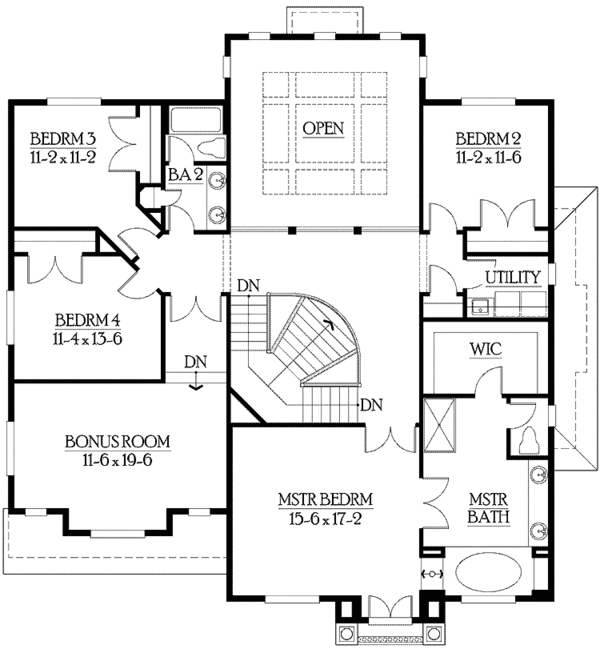 House Plan Design - Prairie Floor Plan - Upper Floor Plan #132-436